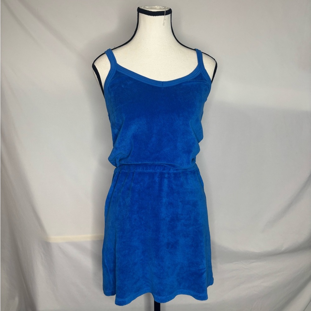 Suzie Kondi Scoop Neck Velour Mini dress